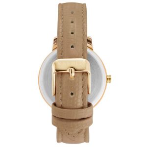 Nine West Brown Leather Dress Watch