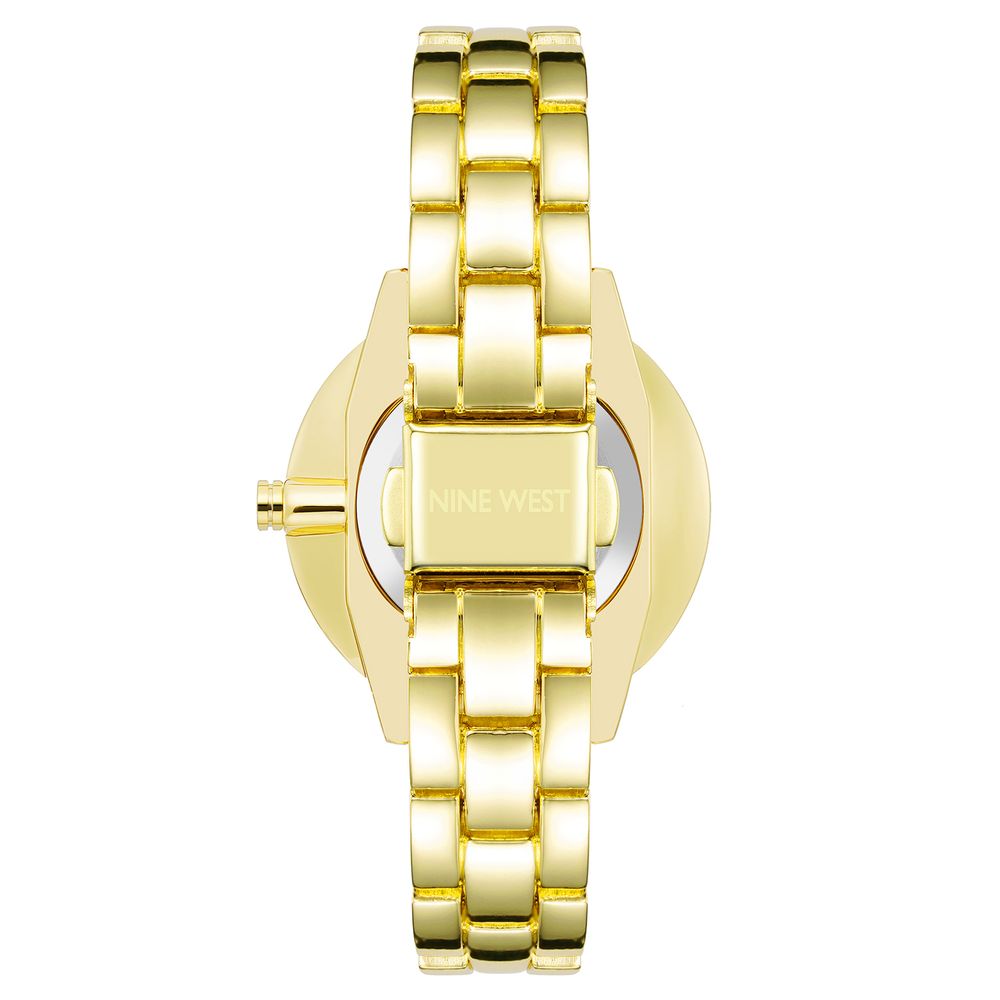 Nine West Gold Metal Dress Watch - Image 2