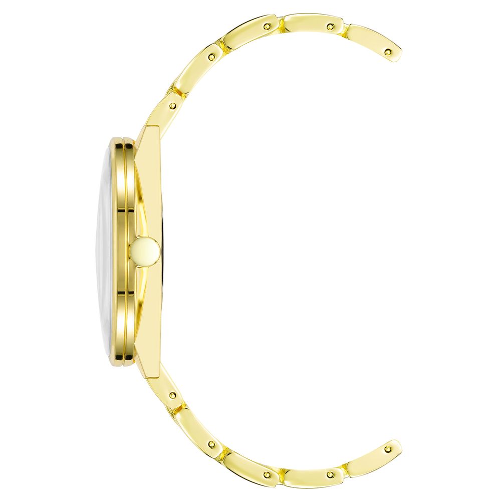 Nine West Gold Metal Dress Watch - Image 3