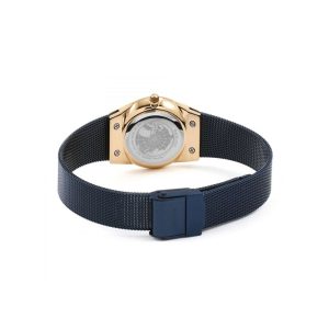 BERING Navy Blue Stainless Steel Dress Watch