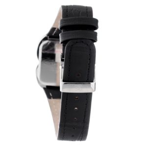 Laura Biagiotti Black Leather Dress Watch