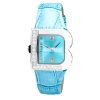 Laura Biagiotti Blue Leather Dress Watch