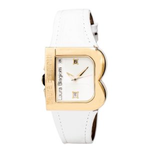 Laura Biagiotti White Leather Dress Watch