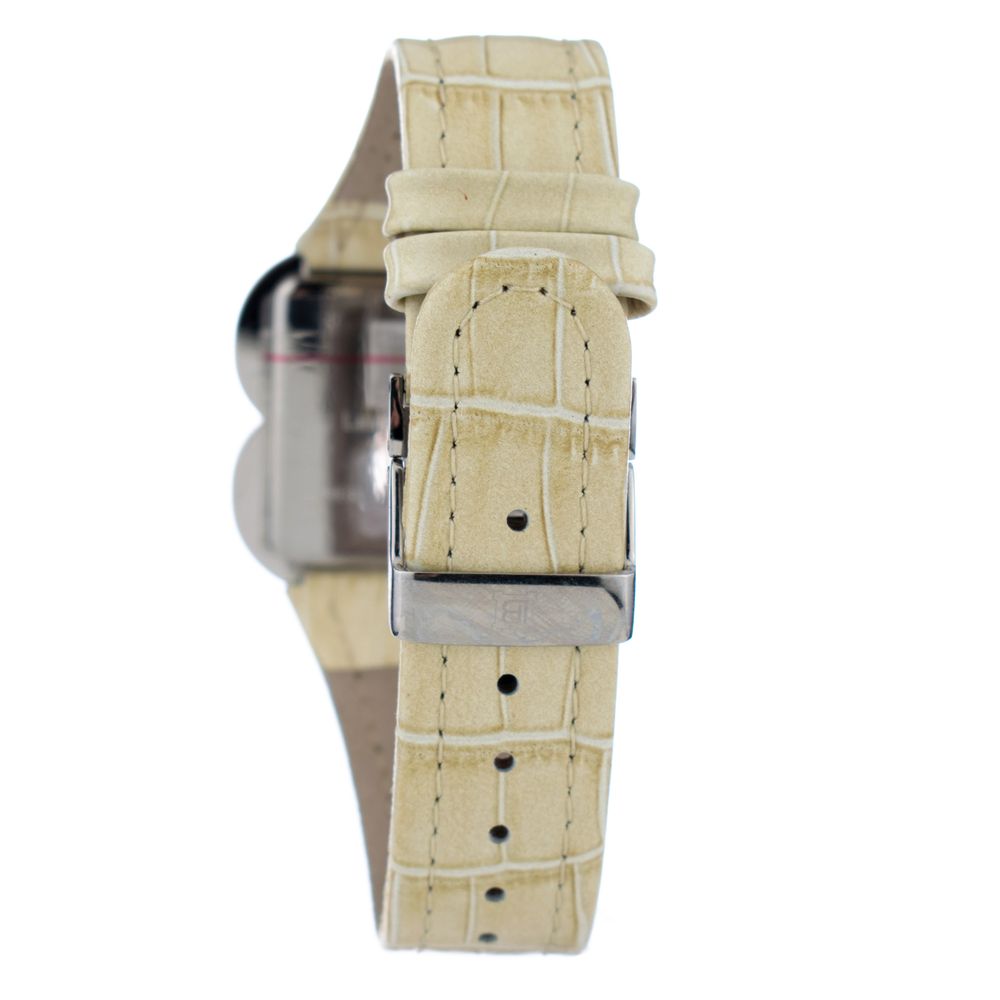 Laura Biagiotti Beige Leather Dress Watch - Image 2