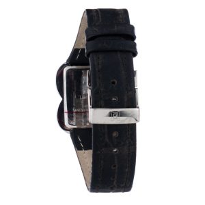 Laura Biagiotti Black Leather Dress Watch