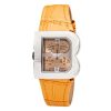 Laura Biagiotti Orange Leather Dress Watch