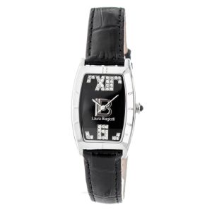 Laura Biagiotti Black Leather Dress Watch