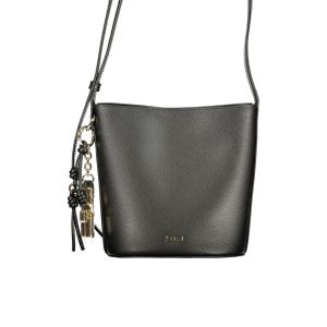 Furla Black Leather Women Bucket Bag