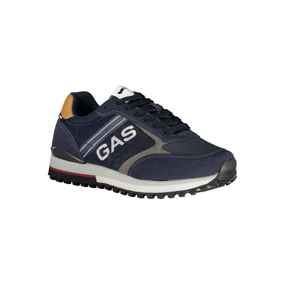 Gas Blue Polyester Men Sneaker - Image 2