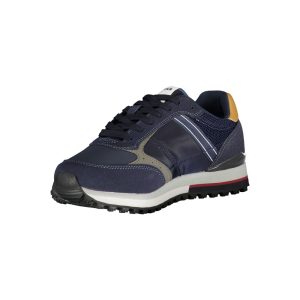 Gas Blue Polyester Men Sneaker