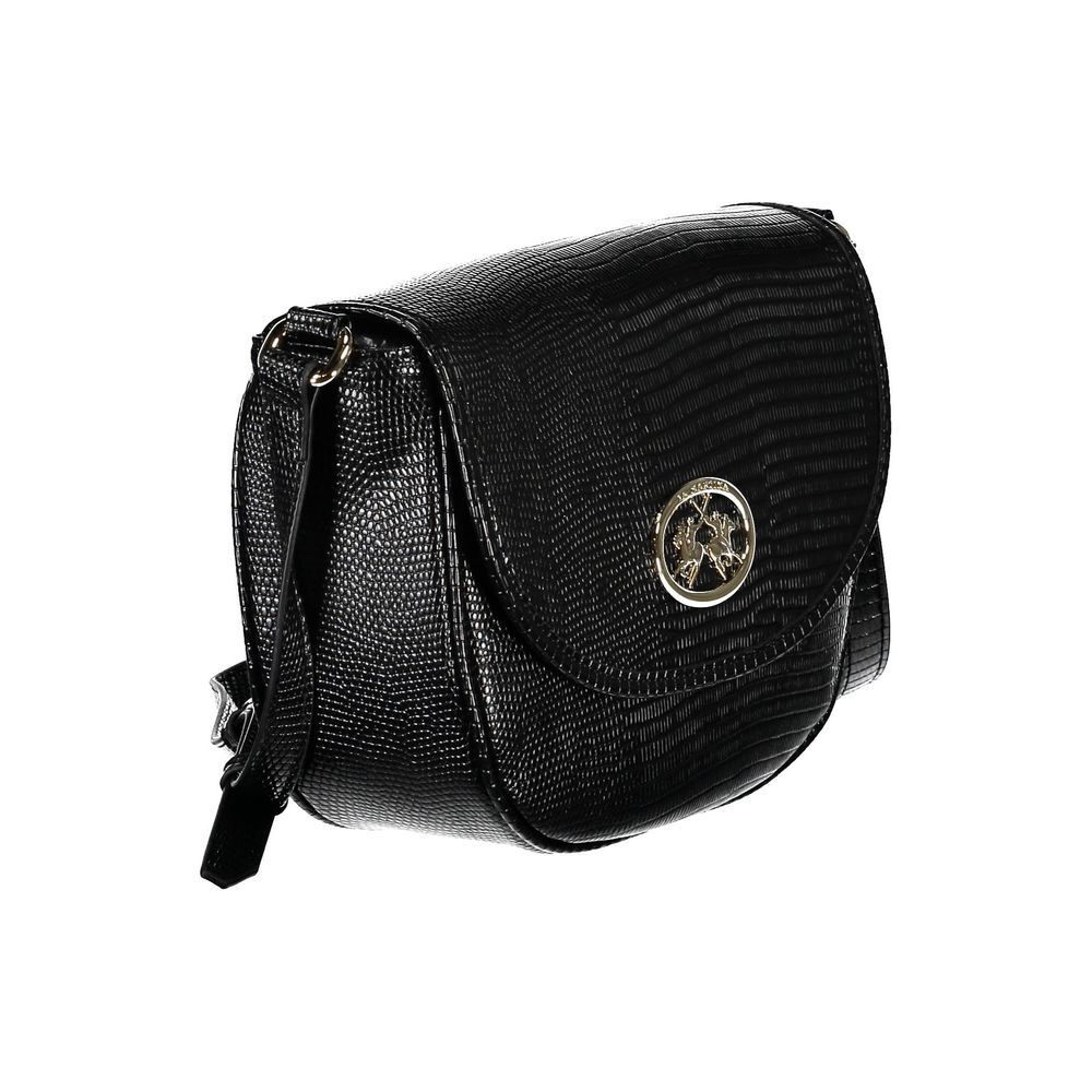 La Martina Black Polyurethane Women's Shoulder Bag - Image 3