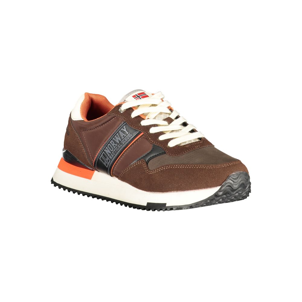 Norway 1963 Brown Polyester Men Sneaker - Image 2