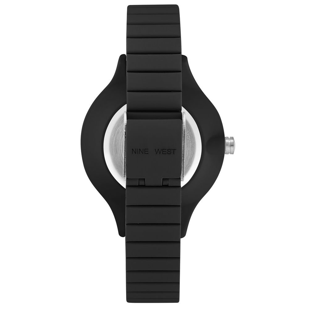 Nine West Black Plastic Dress Watch - Image 3